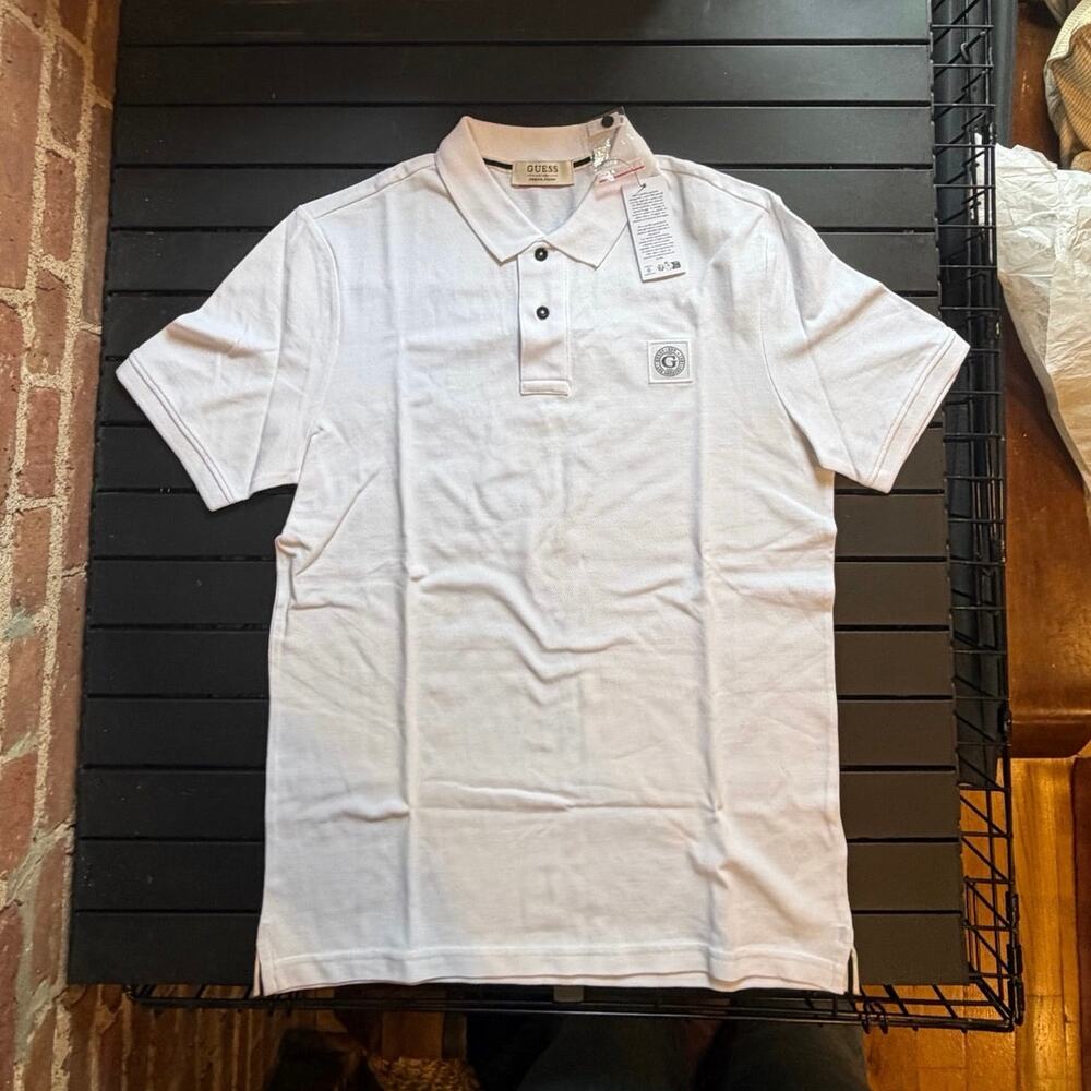 Guess Classic White Polo, NWT!!